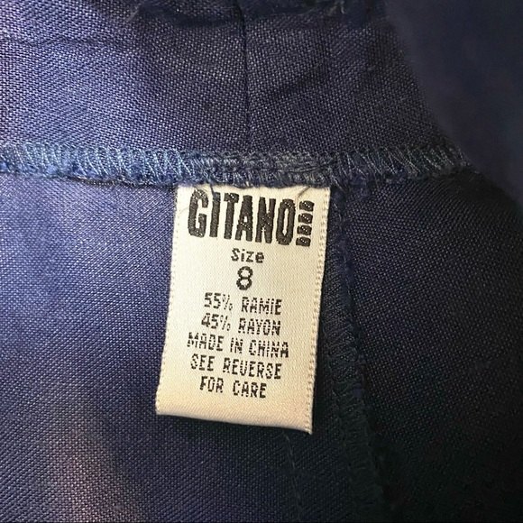 Gitano Vintage Navy Blue High Waisted Pants - Picture 10 of 11